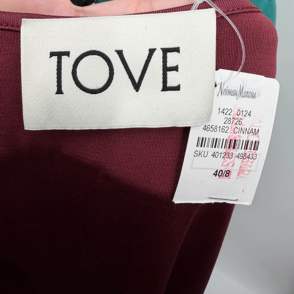 TOVE‎ Cinnamon Twist-Front Cap Sleeve Maxi Dress NWT - Picture 7 of 9